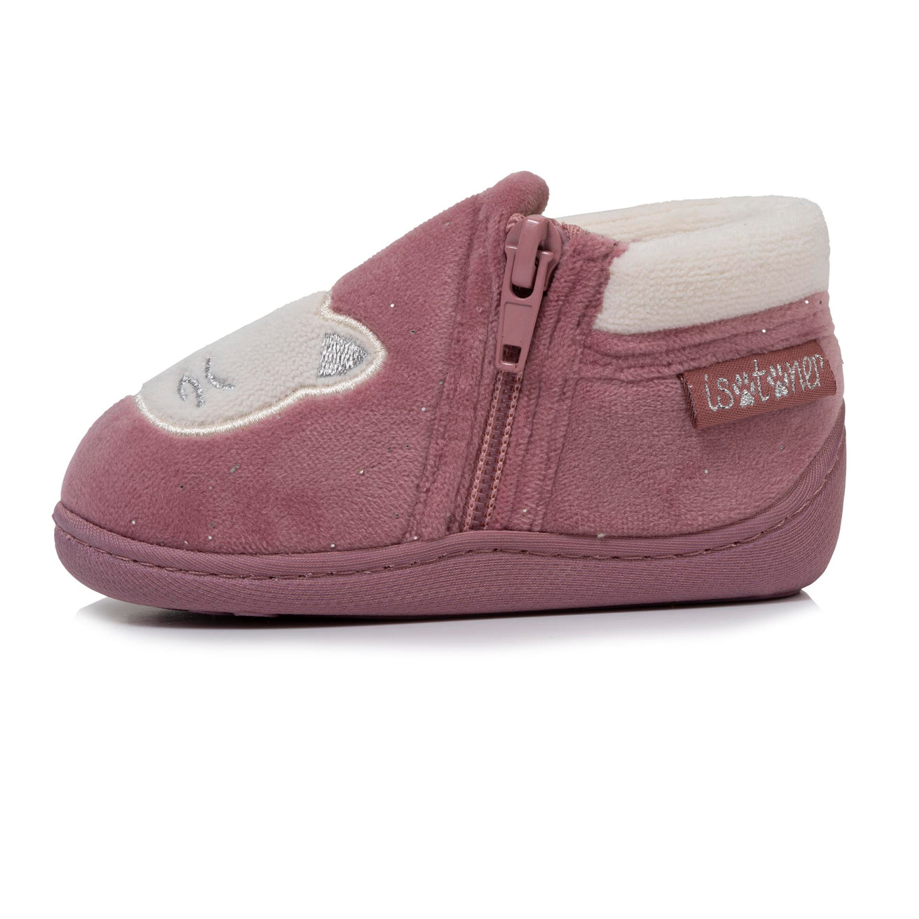 Zapatillas de casa botines cremallera Niños Rosa Gato