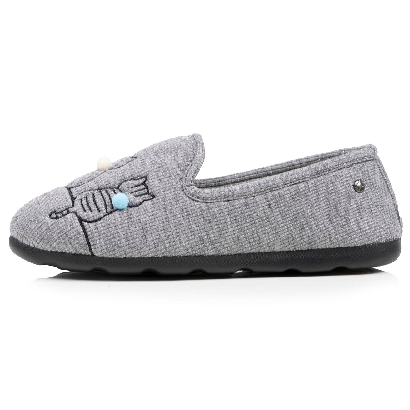 Mujer Zapatillas de casa Cerradas Fancy cat Gris iridiscente