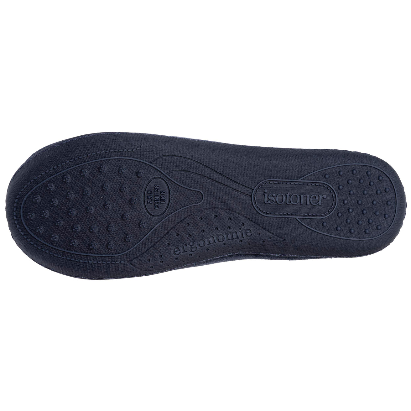 Zapatillas de casa cerradas Mujer Marino bordado