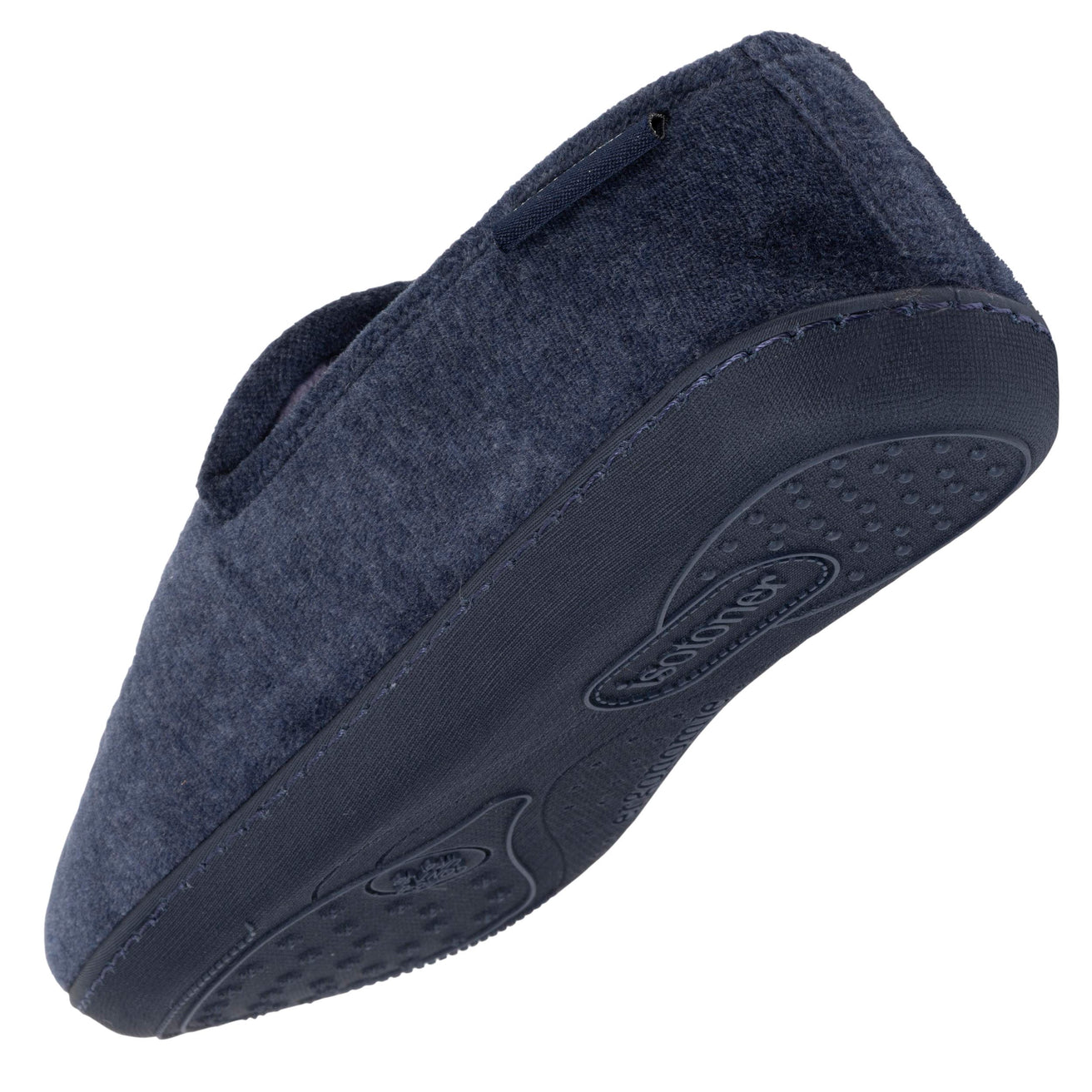 Zapatillas de casa cerradas Mujer Marino bordado