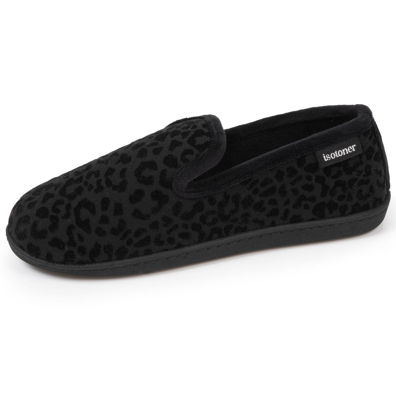 Zapatillas de casa cerradas Mujer Negro Leopardo