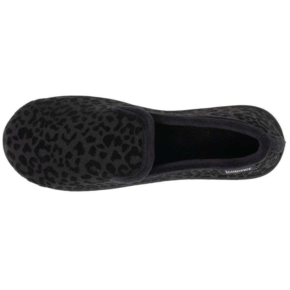 Zapatillas de casa cerradas Mujer Negro Leopardo - Isotoner