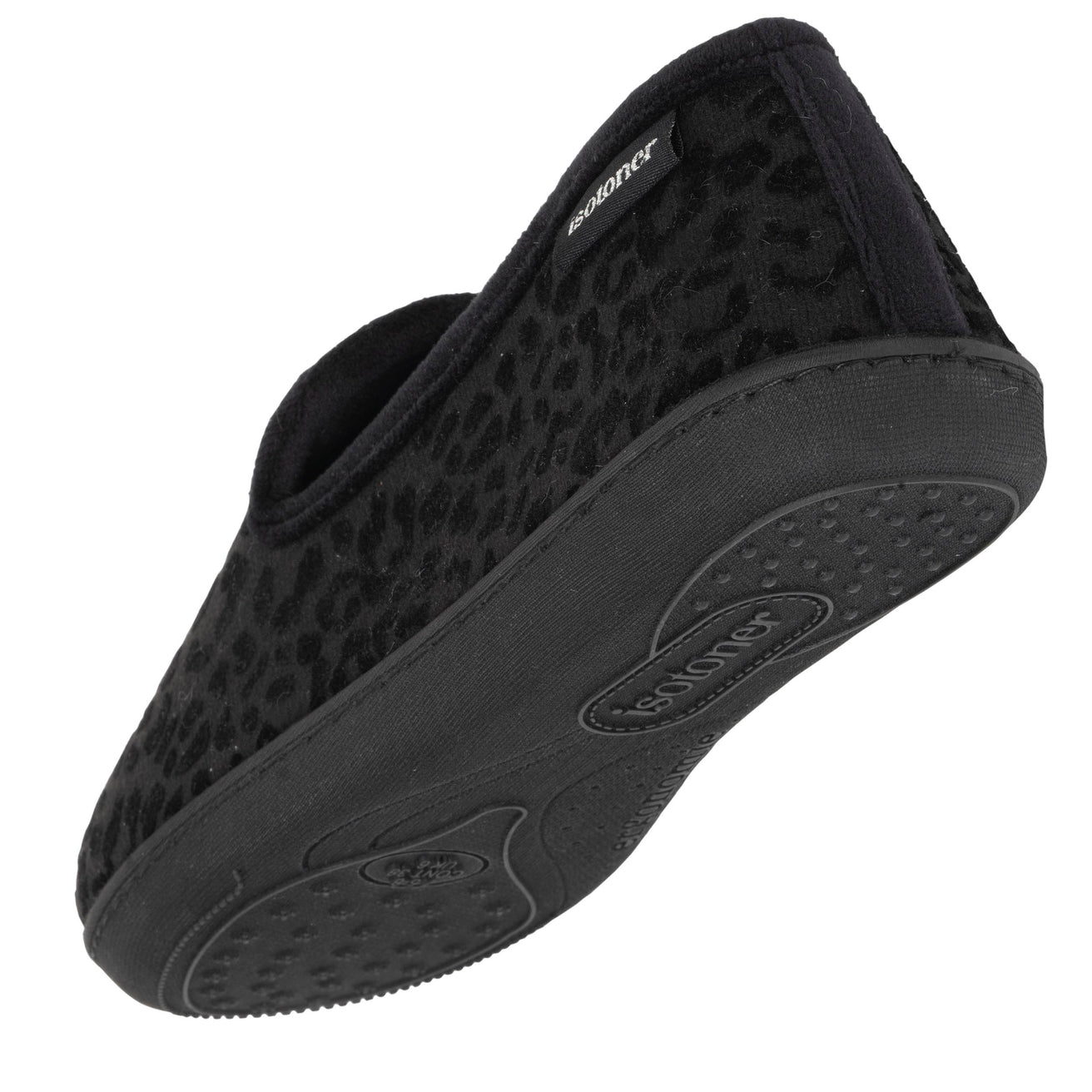 Zapatillas de casa cerradas Mujer Negro Leopardo