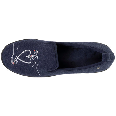 Zapatillas de casa cerradas Mujer tacón Marino - Isotoner