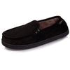Zapatillas de casa mocasines Hombre terciopelo Gris noir Isotoner