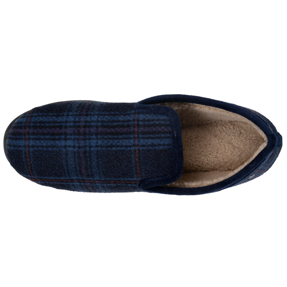 Zapatillas de casa Cerradas Hombre Tartán Azul  - Isotoner