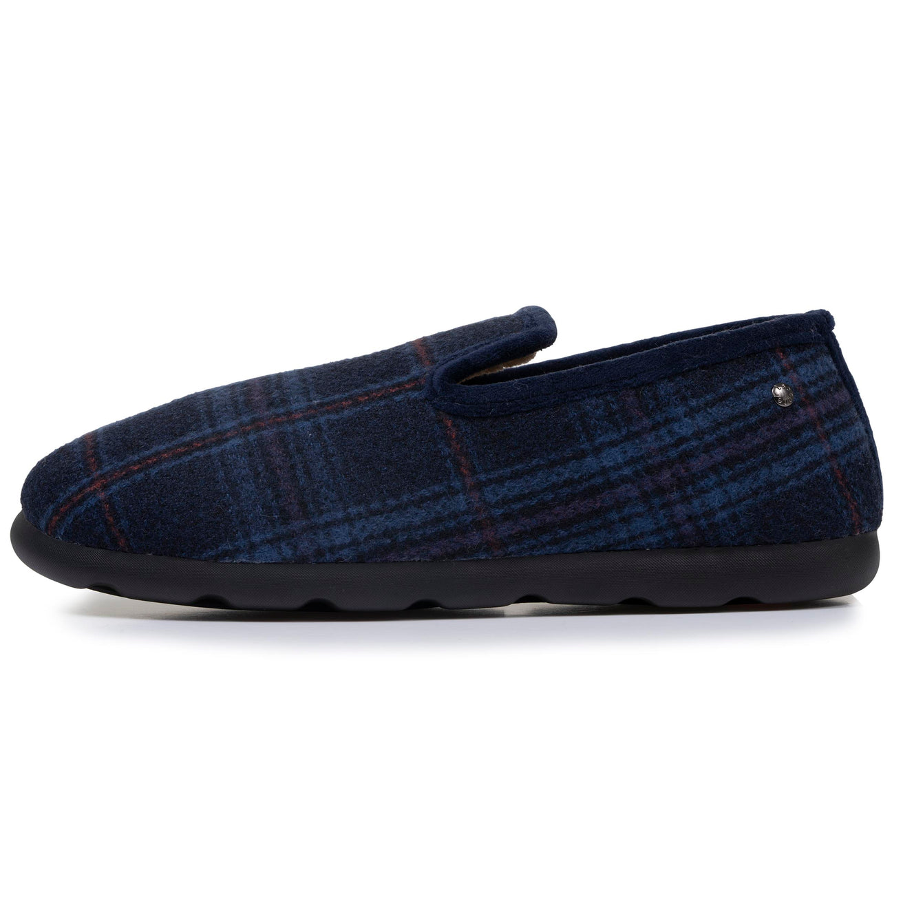 Zapatillas de casa Cerradas Hombre Tartán Azul 