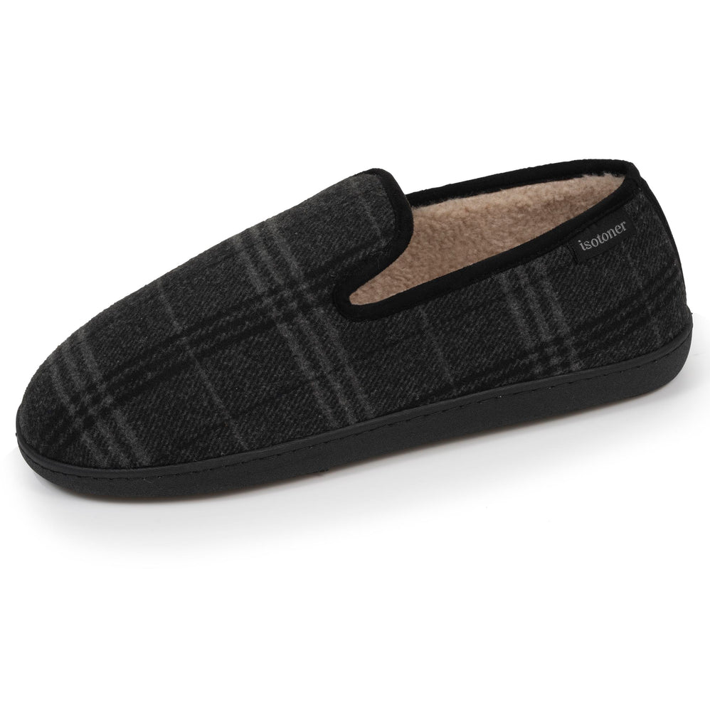 Zapatillas de casa cerradas Hombre Tartán Gris - Isotoner