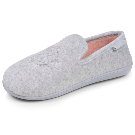 Mujer Zapatillas de casa ergonómicas Cerradas Gris brezo - Isotoner