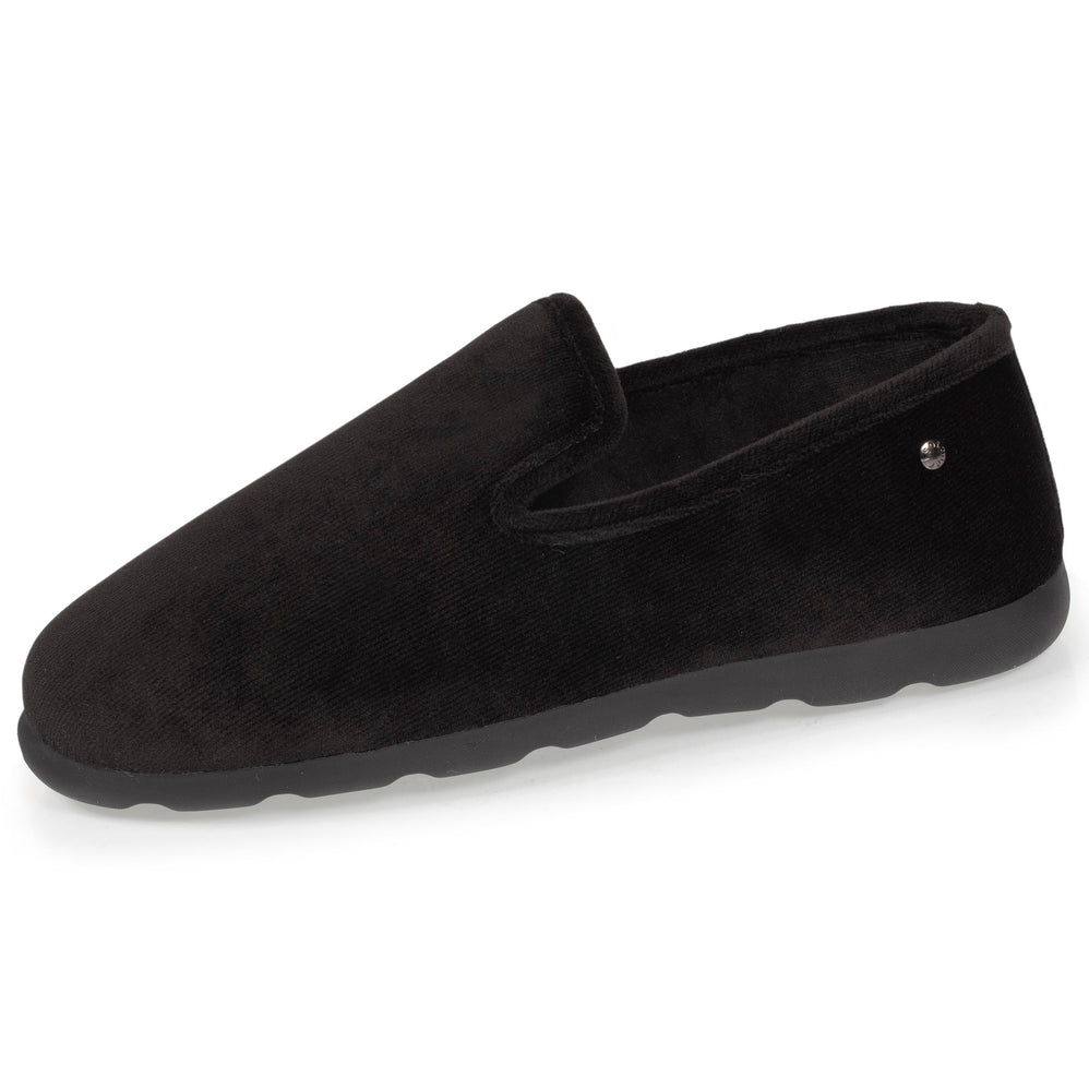 Zapatillas de casa cerradas Hombre terciopelo Negro - Isotoner