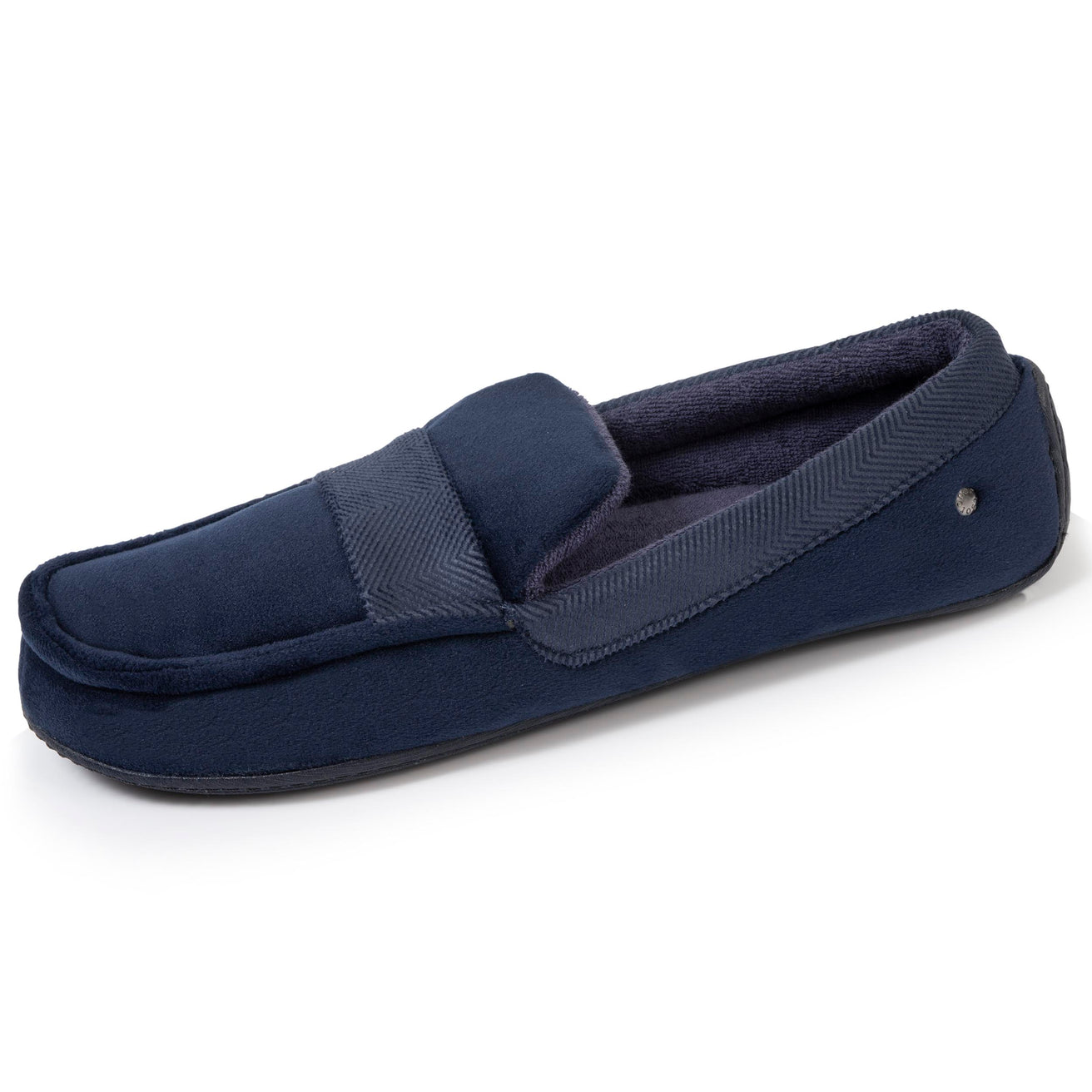 Zapatillas de casa mocasines Hombre Marino chevrón