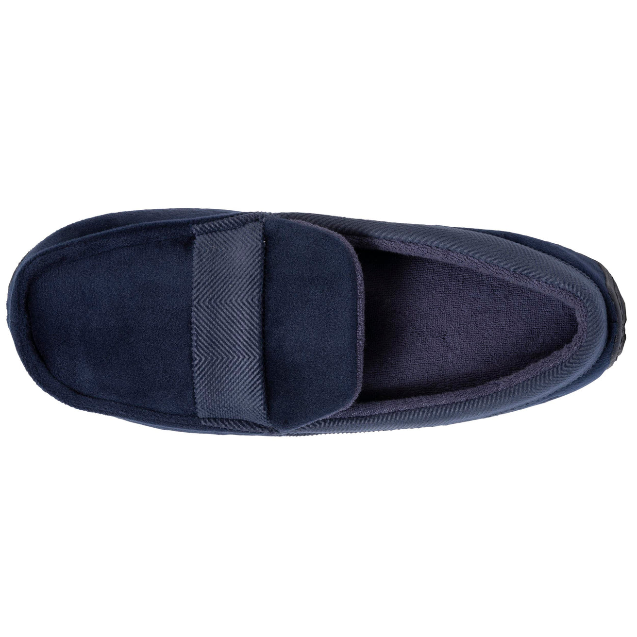 Zapatillas de casa mocasines Hombre Marino chevrón