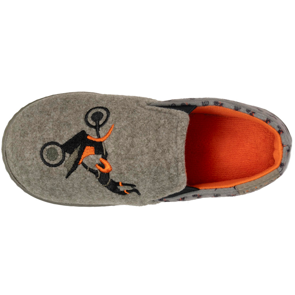 Zapatillas de casa mocasines Niños moto Caqui jaspeado - Isotoner