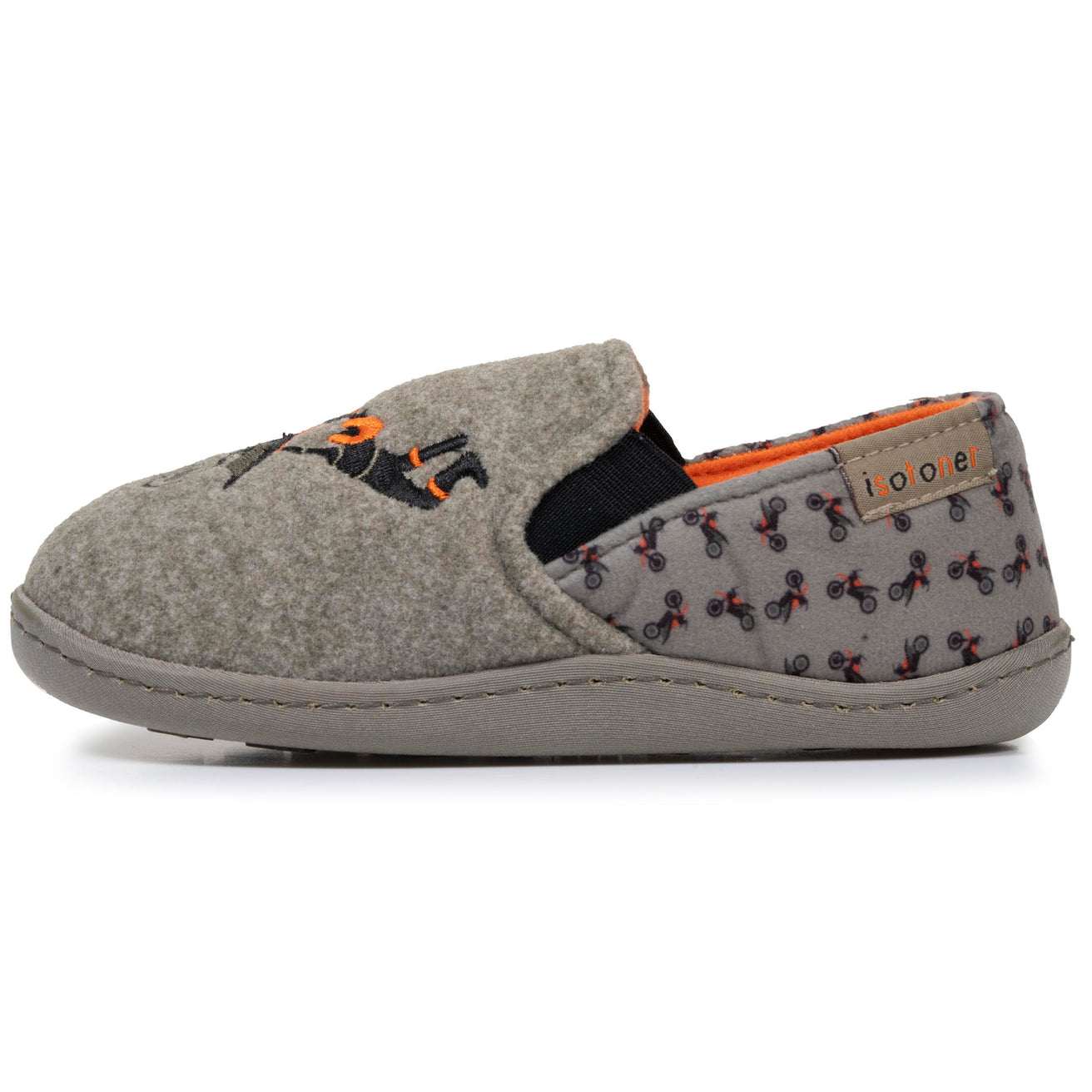 Zapatillas de casa mocasines Niños moto Caqui jaspeado