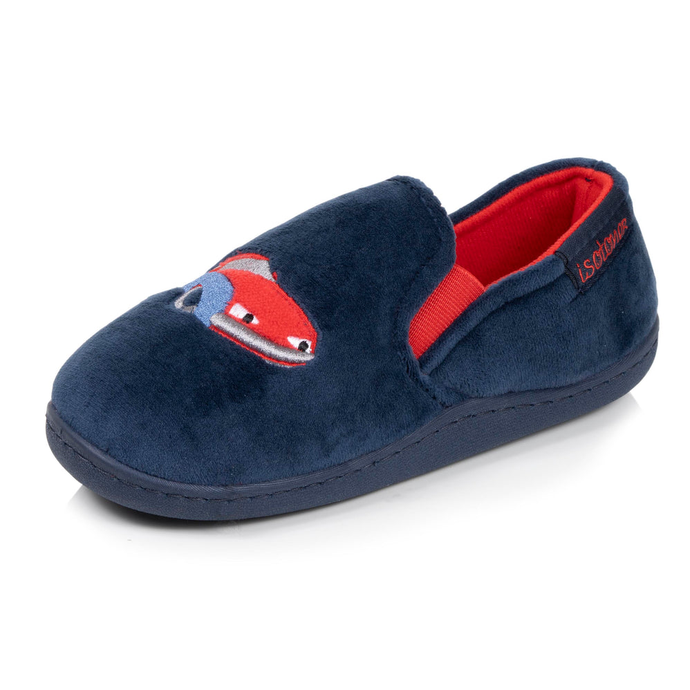 Zapatillas de casa Mocasines Niños Marino Rojo - Isotoner