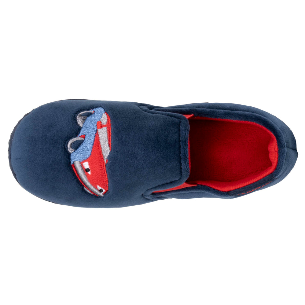Zapatillas de casa Mocasines Niños Marino Rojo - Isotoner