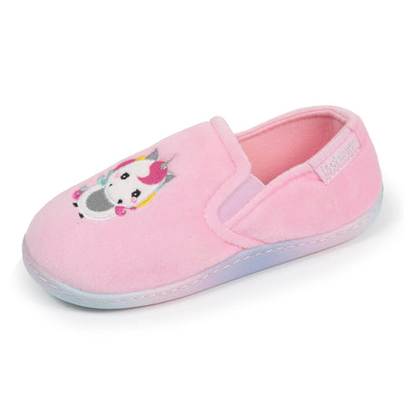 Zapatillas de casa mocasines Niños Rosa unicornio - Isotoner
