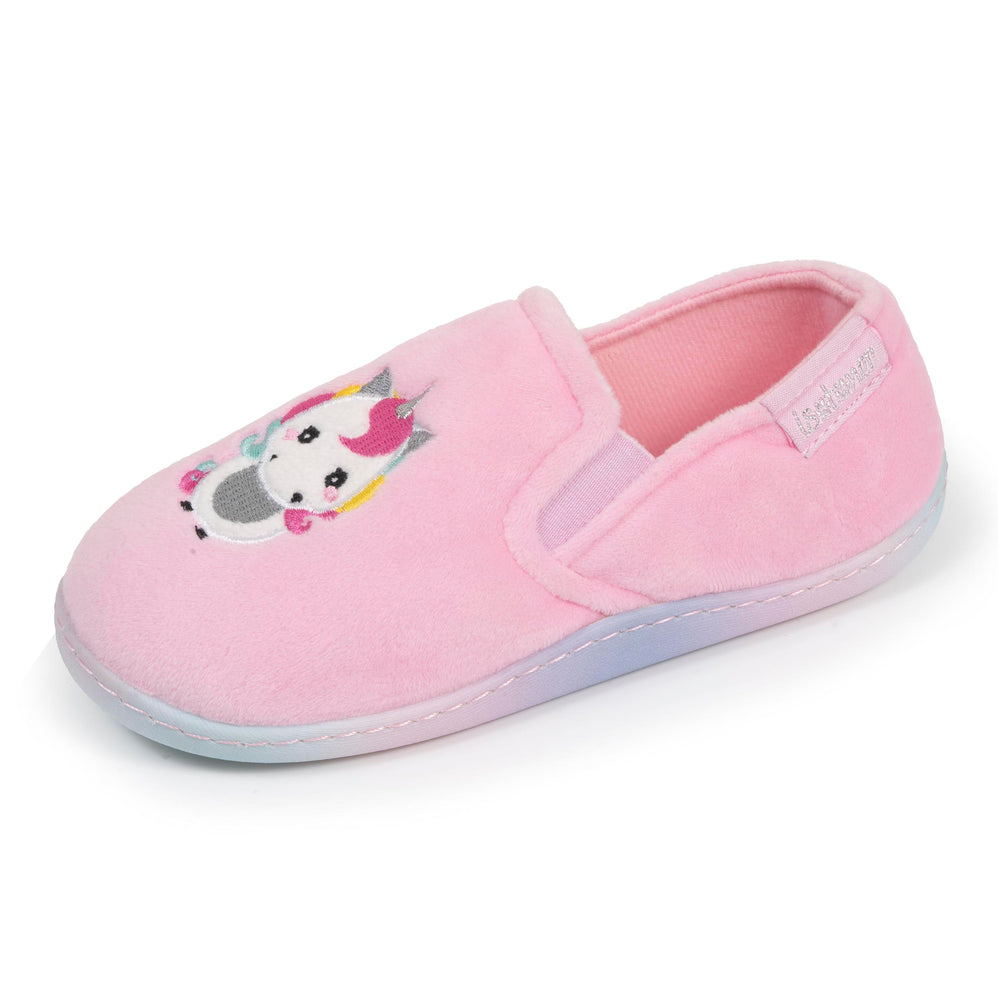 Zapatillas de casa mocasines Niños Rosa unicornio - Isotoner