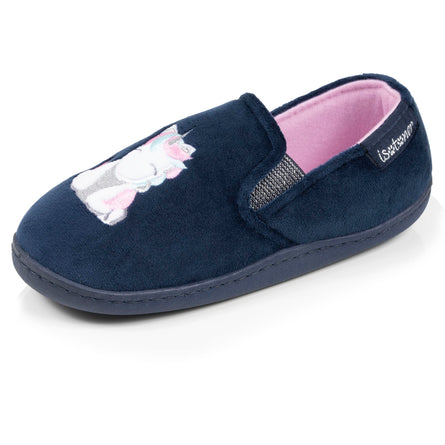 Zapatillas de casa mocasines Niños Marino unicornio - Isotoner