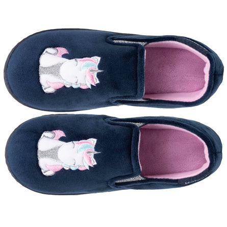 Zapatillas de casa mocasines Niños Marino unicornio - Isotoner