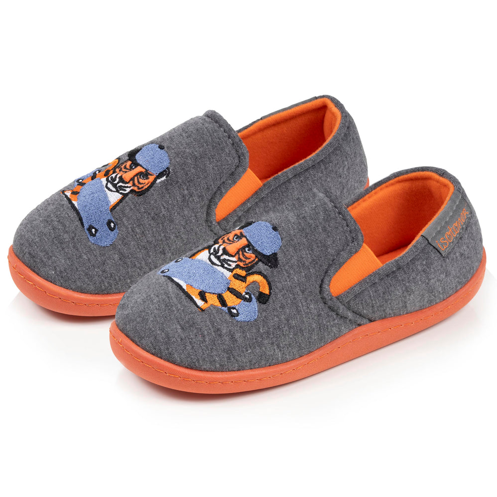 Zapatillas de casa mocasines Niños tigre Gris jaspeado - Isotoner