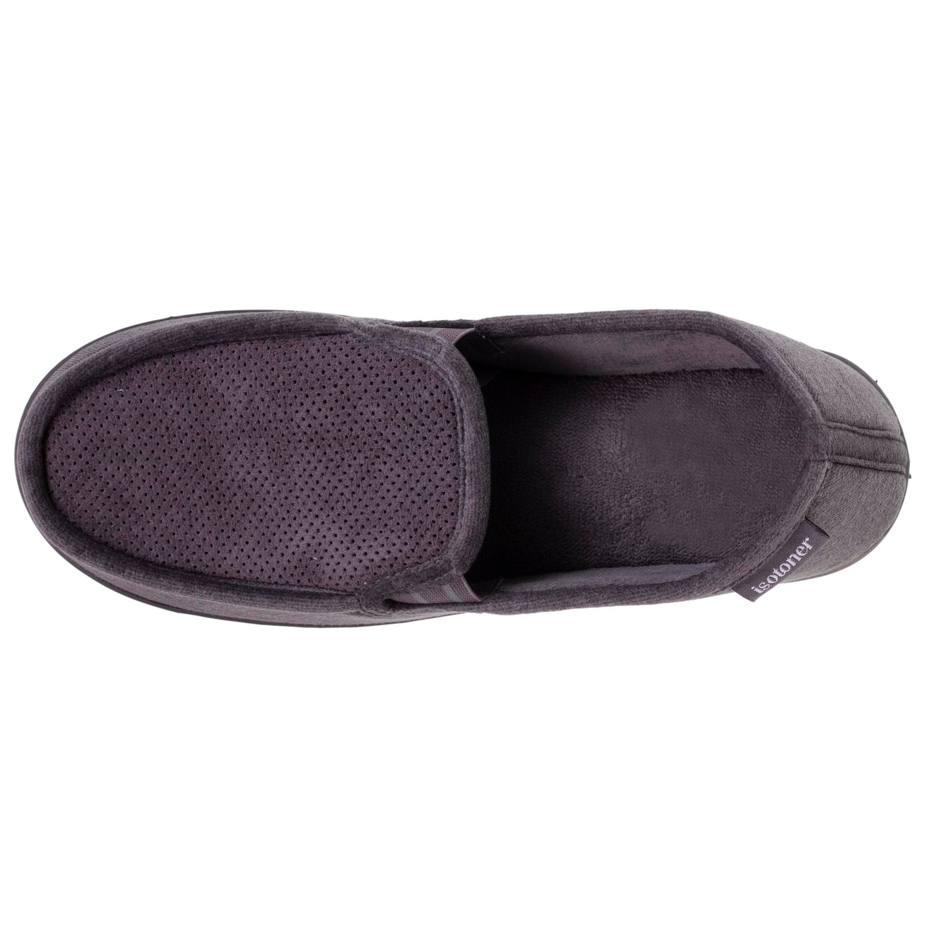 Zapatillas de casa mocasines Hombre terciopelo Gris