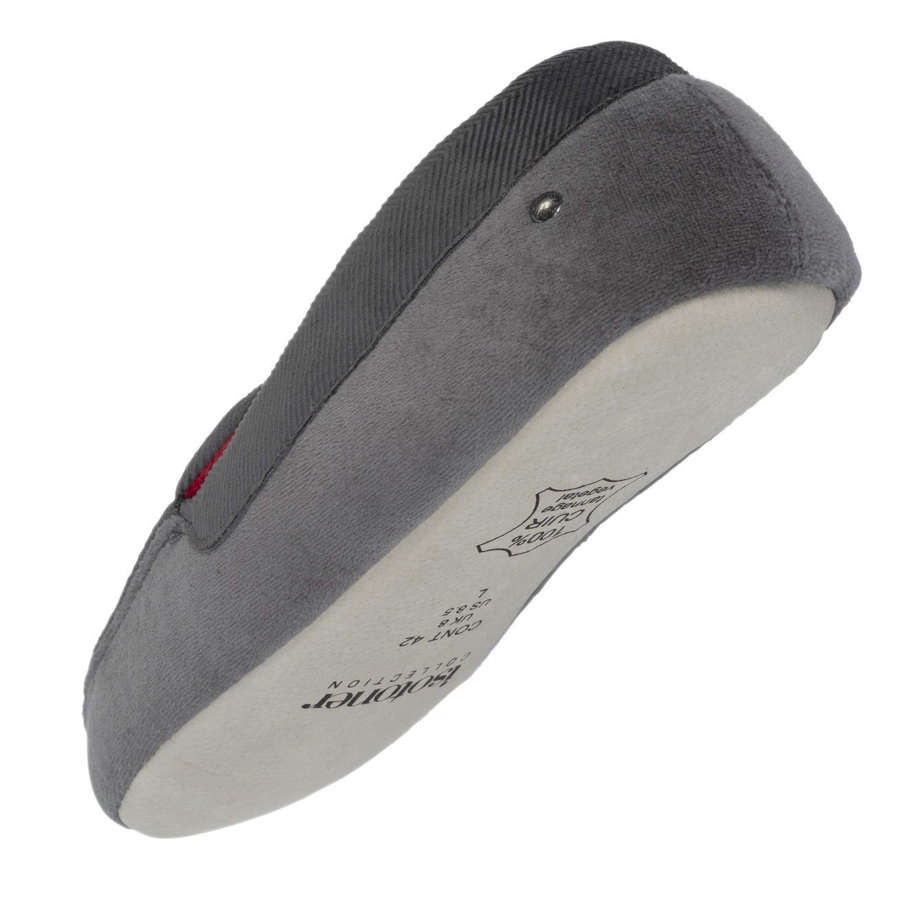 Zapatillas de casa mocasines Hombre Gris oscuro