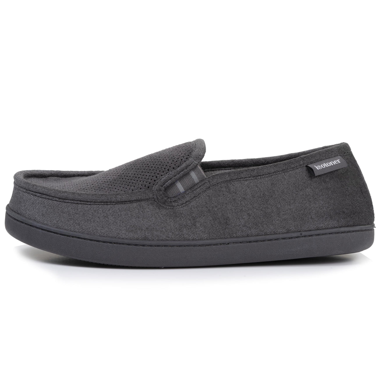 Zapatillas de casa mocasines Hombre terciopelo Gris
