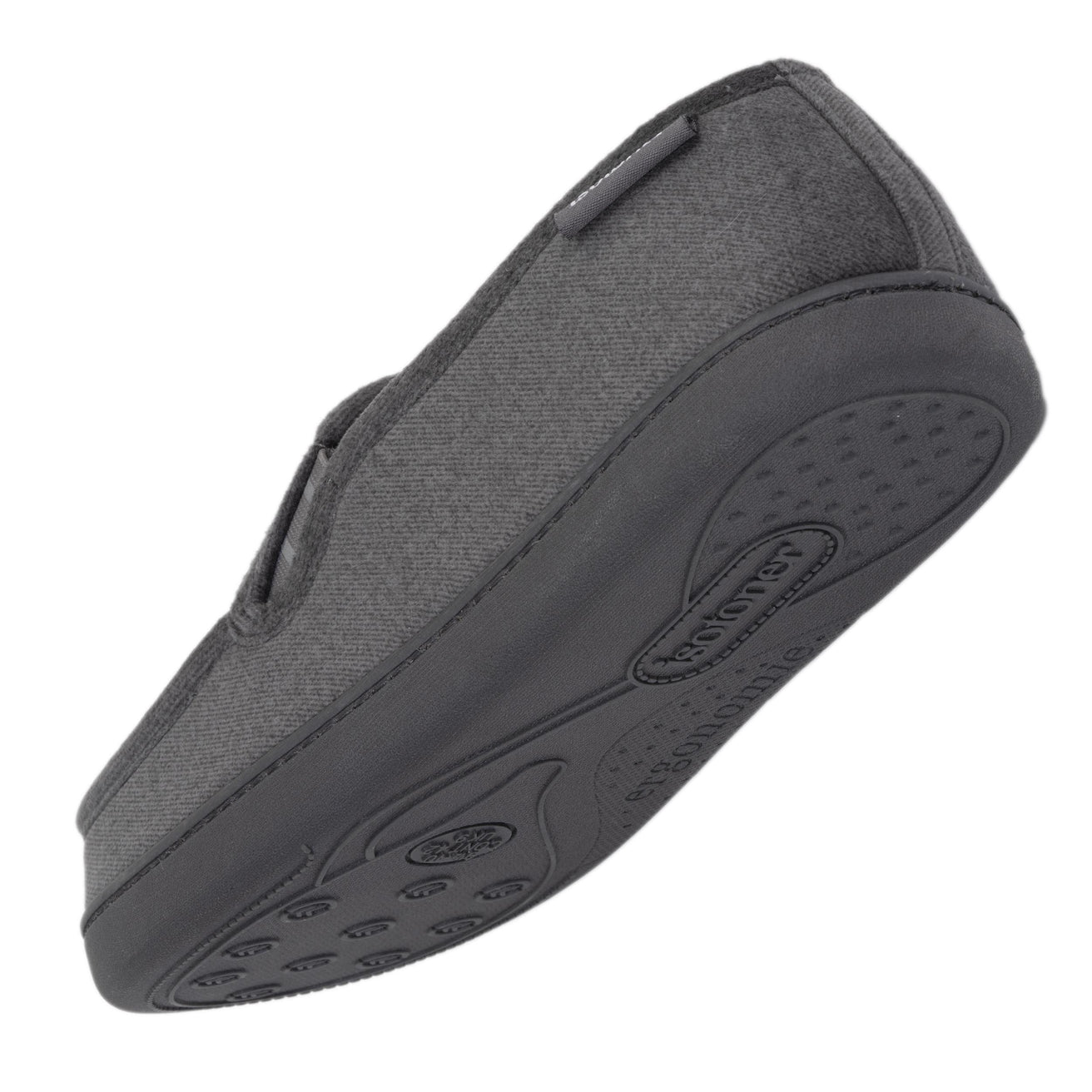 Zapatillas de casa mocasines Hombre terciopelo Gris