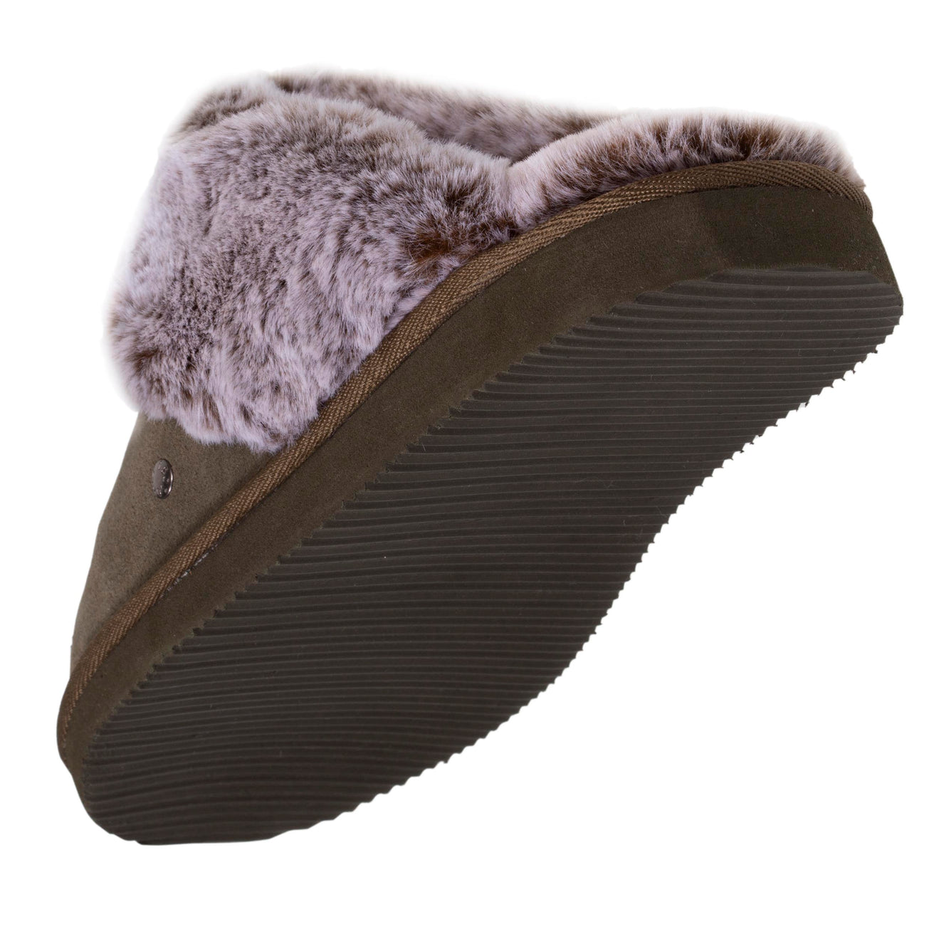 Zapatillas de casa chinelas cuero Mujer Caqui