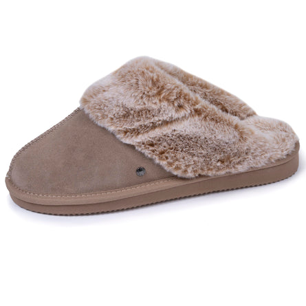 Zapatillas de casa chinelas acolchadas Mujer Beige - Isotoner
