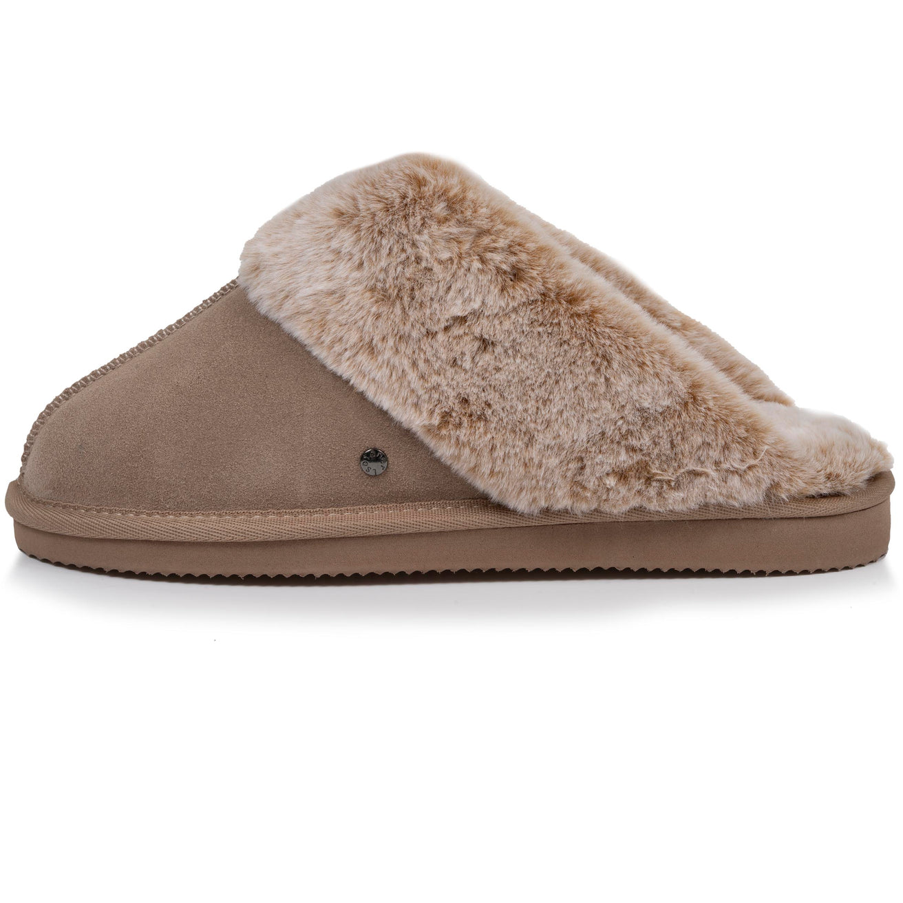 Zapatillas de casa chinelas acolchadas Mujer Beige