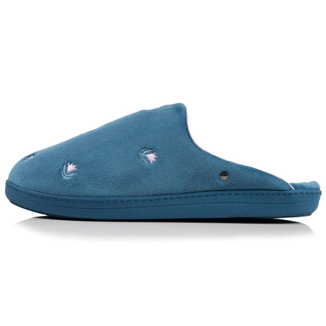 Mujer Chinelas Zapatillas de casa Pato Azul flores