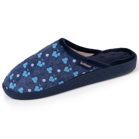 Zapatillas de casa chinelas Mujer Azul flor - Isotoner