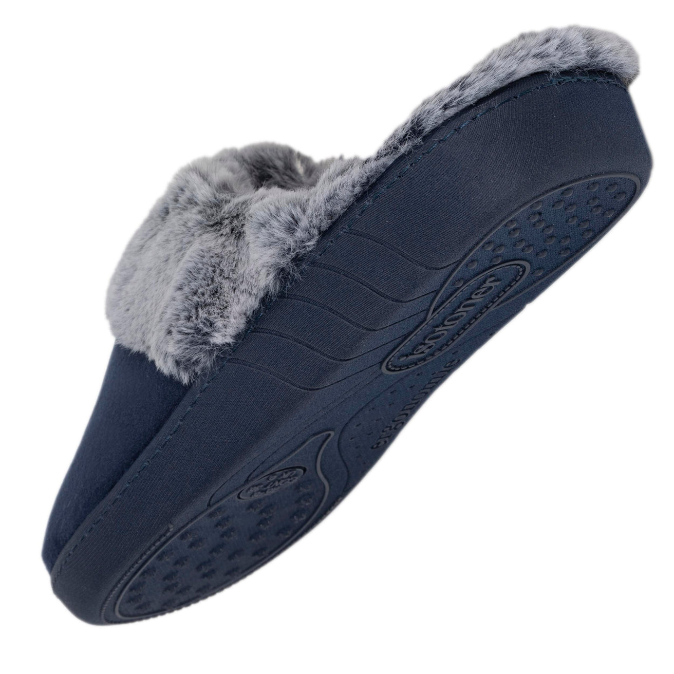 Zapatillas de casa chinelas Mujer Borde forrado Marino