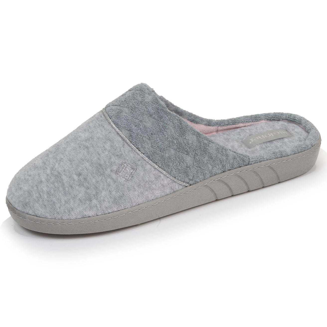 Zapatillas de casa chinelas Mujer Gris jaspeado fieltro