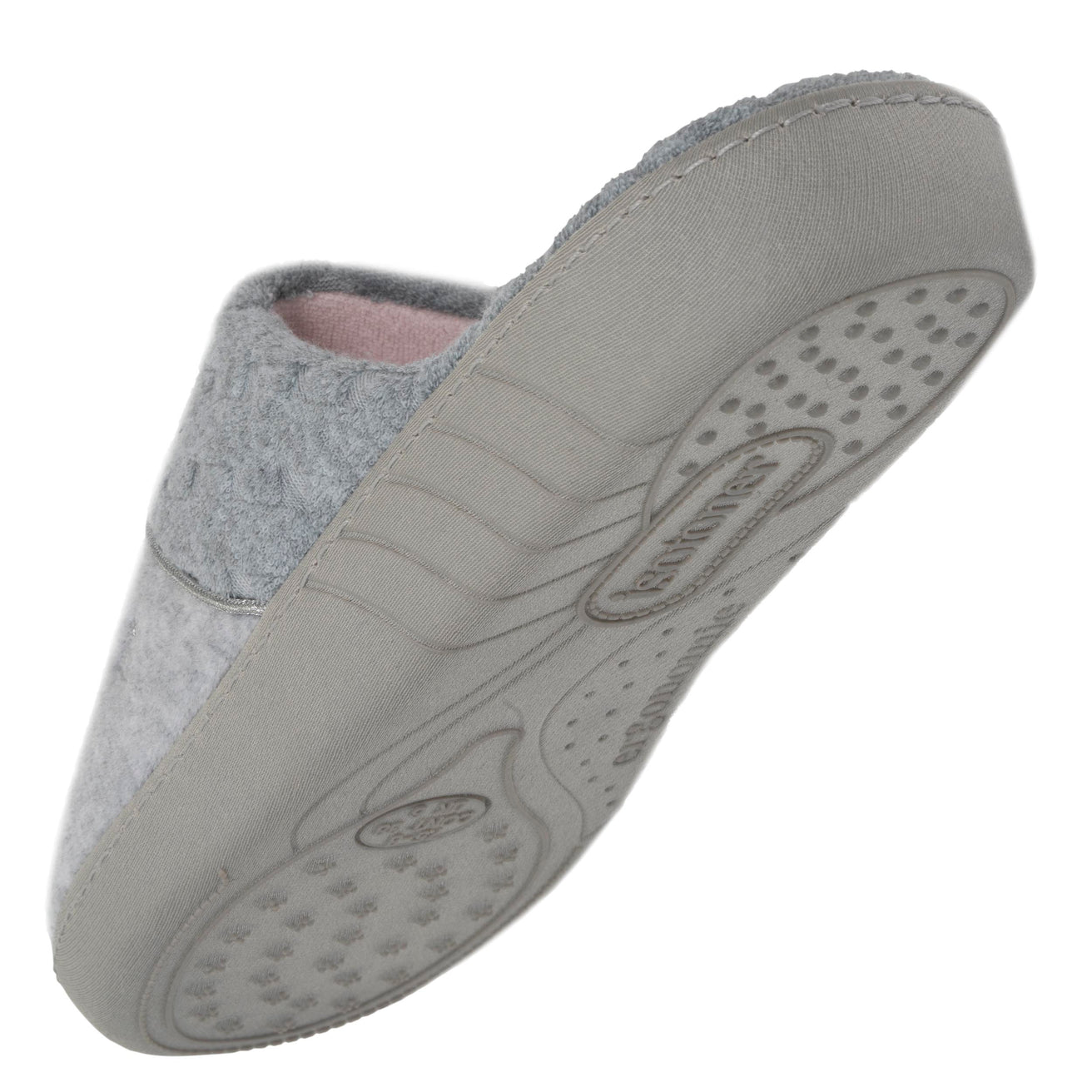 Zapatillas de casa chinelas Mujer Gris jaspeado fieltro