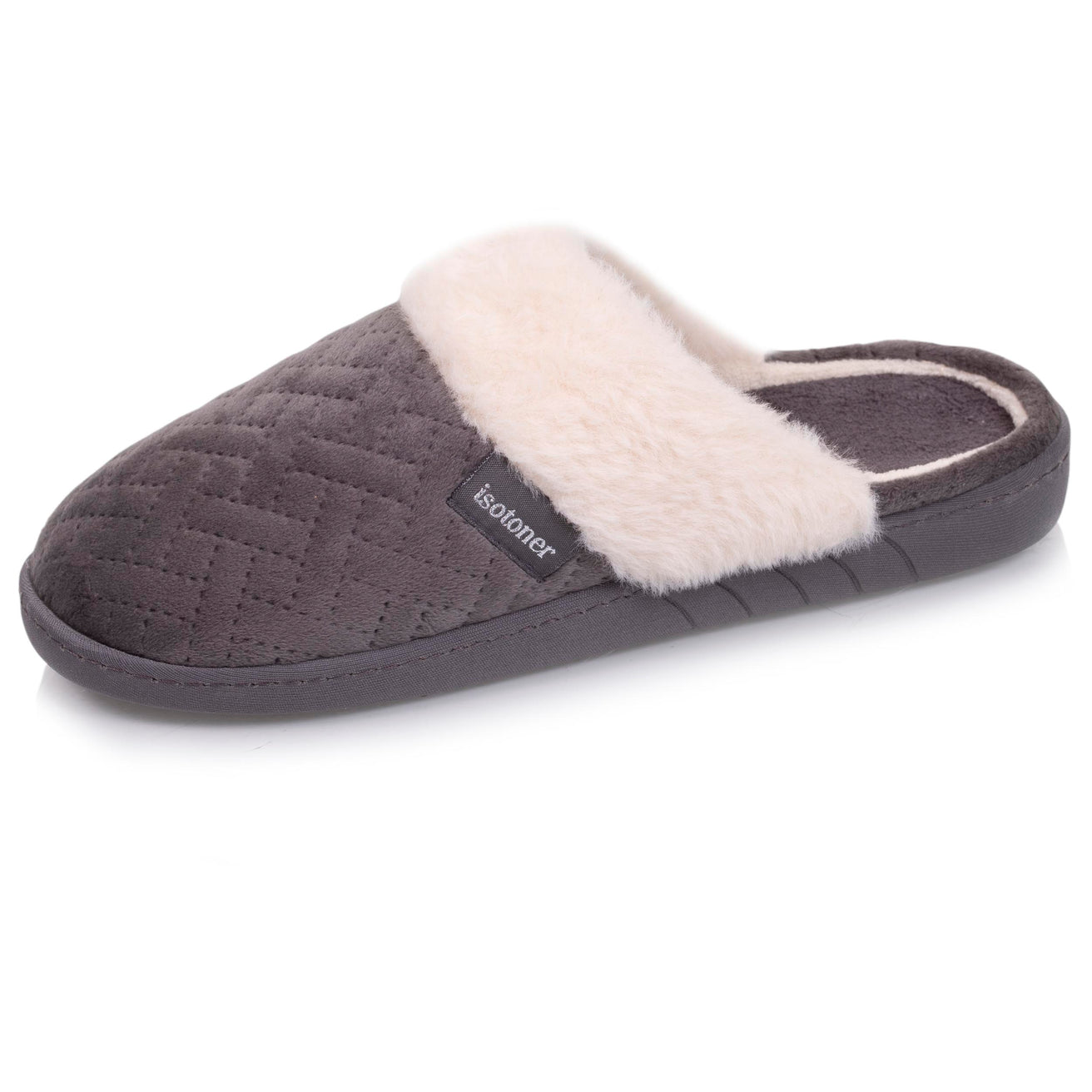 Zapatillas de casa chinelas Mujer Gris acolchado