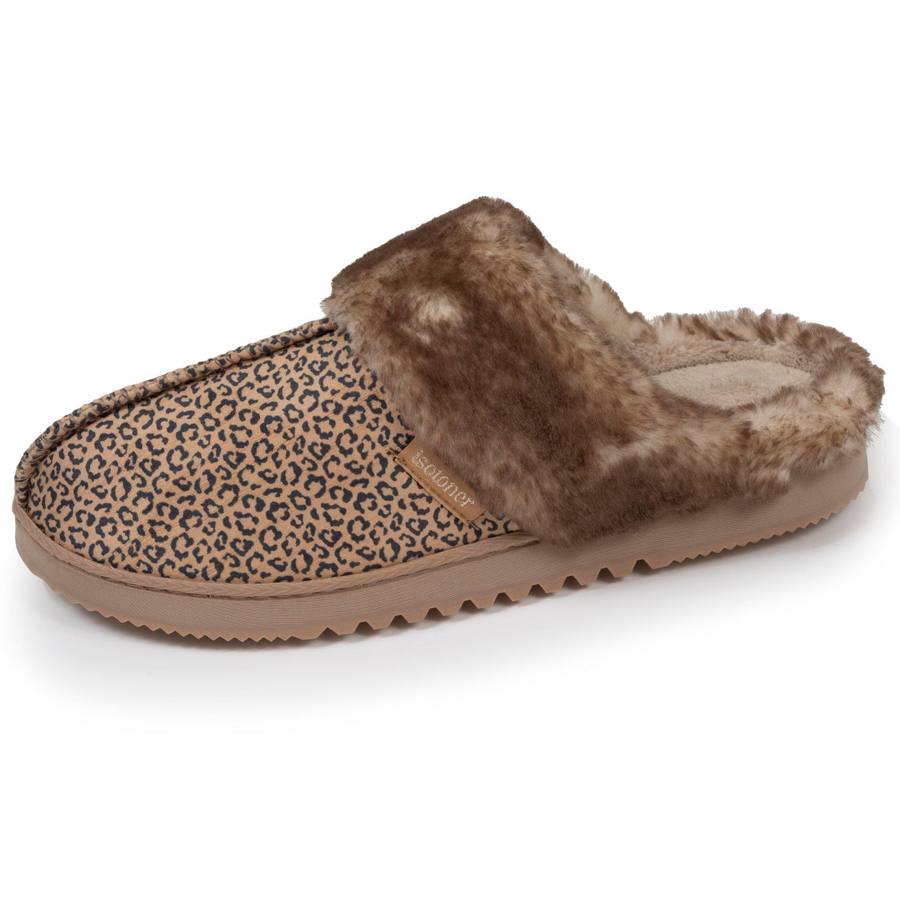 Zapatillas de casa chinelas Mujer Leopardo Beige
