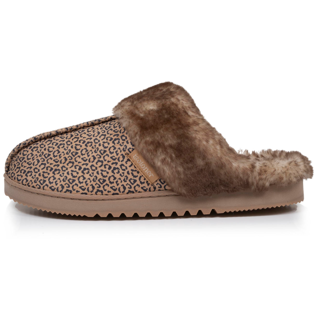 Zapatillas de casa chinelas Mujer Leopardo Beige