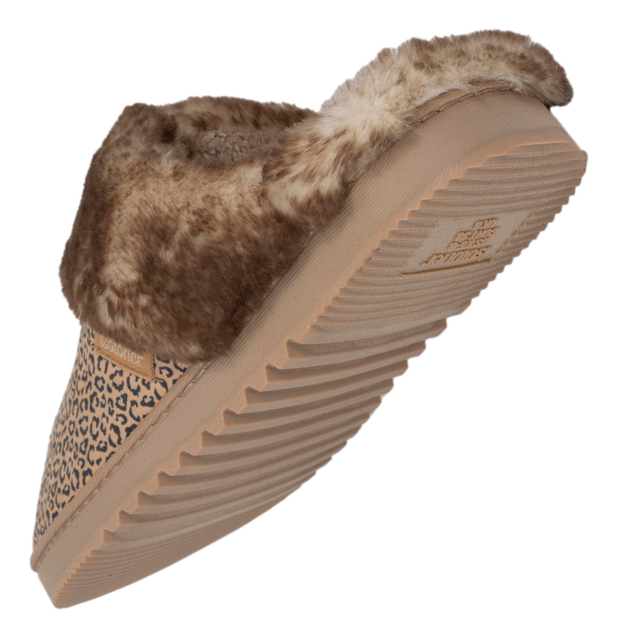 Zapatillas de casa chinelas Mujer Leopardo Beige