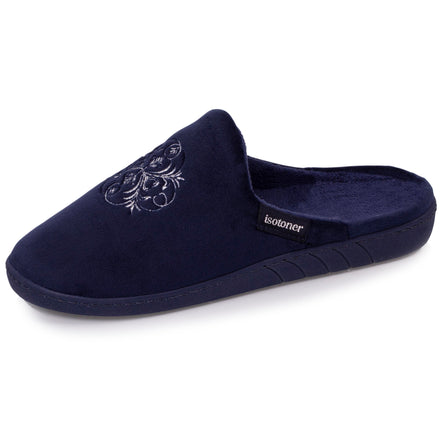 Zapatillas de casa chinelas Mujer Marino blasón - Isotoner
