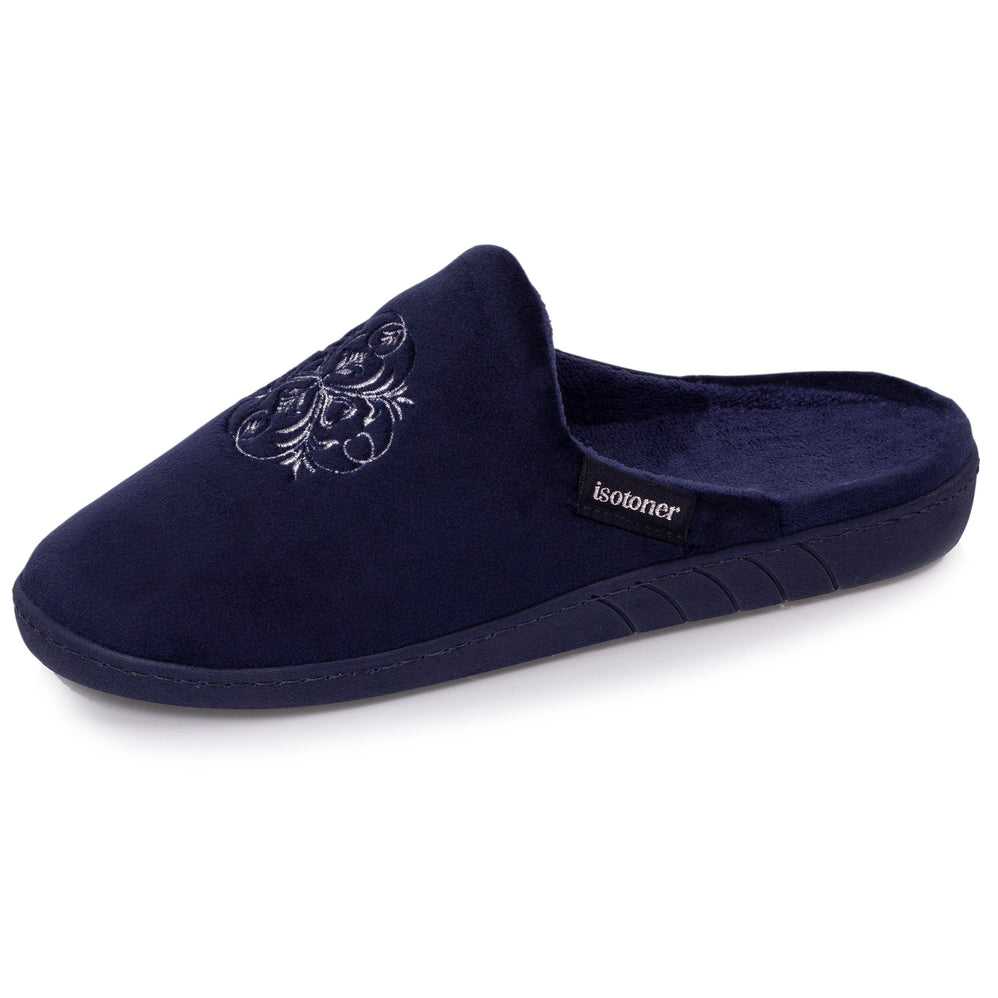 Zapatillas de casa chinelas Mujer Marino blasón - Isotoner