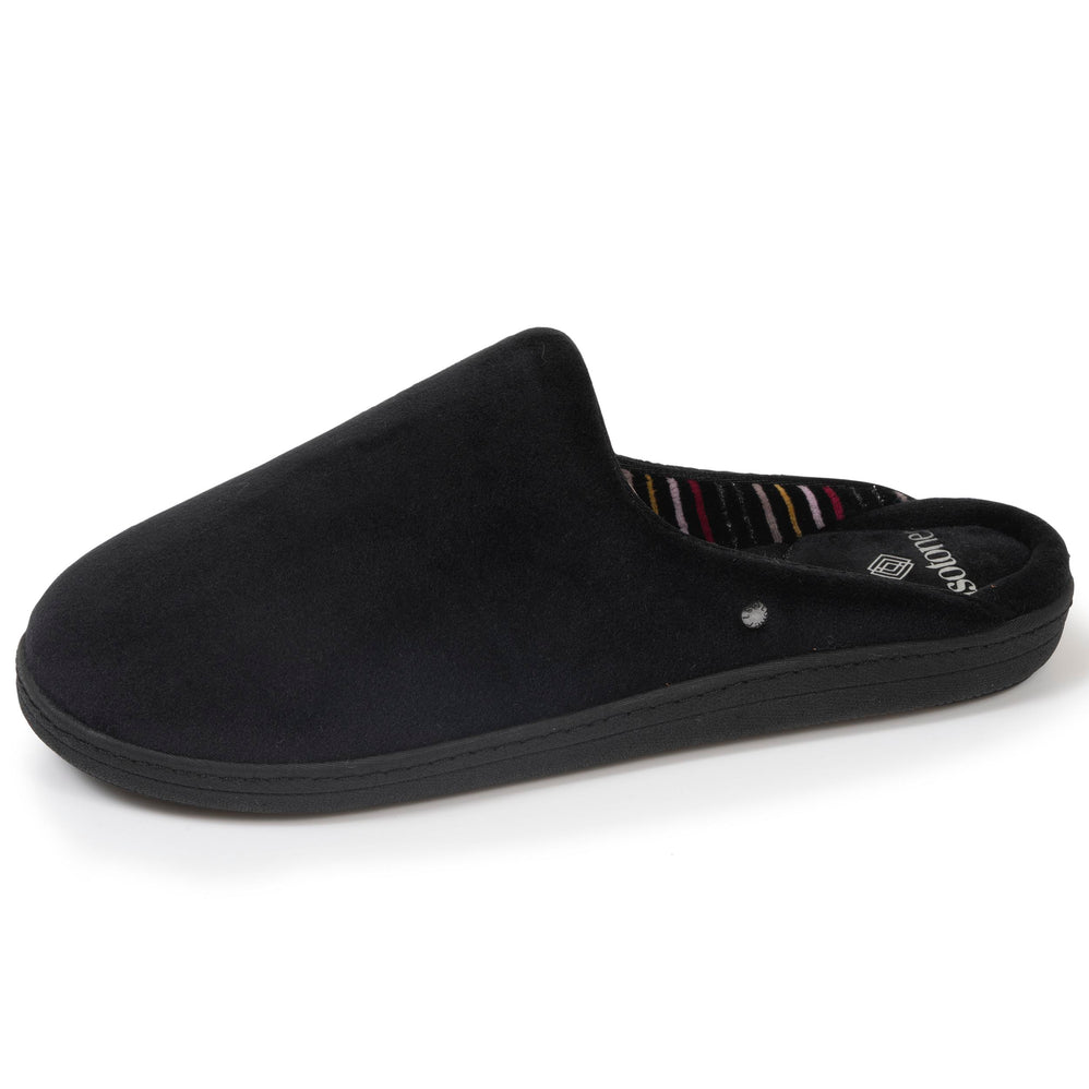 Zapatillas chinelas Mujer Negro interior de rayas - Isotoner
