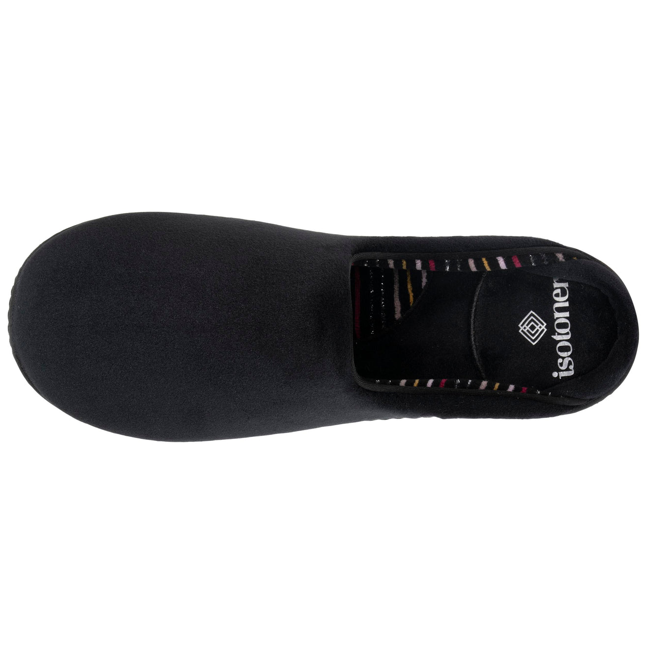 Zapatillas chinelas Mujer Negro interior de rayas