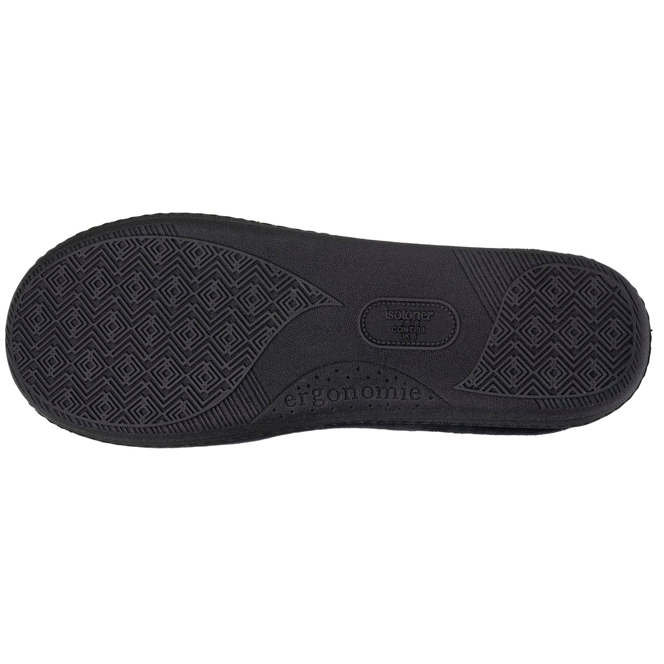 Zapatillas chinelas Mujer Negro interior de rayas