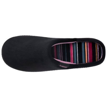 Zapatillas de casa Chinelas Mujer Negro rayas - Isotoner