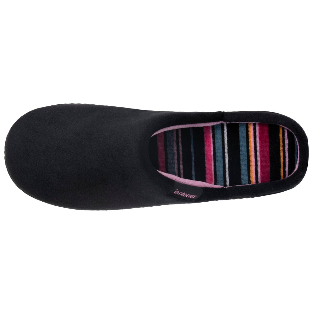 Zapatillas de casa Chinelas Mujer Negro rayas - Isotoner