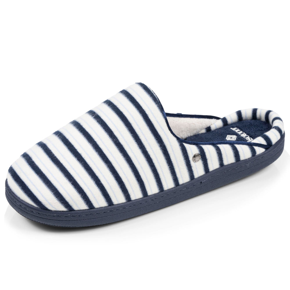 Mujer Chinelas Zapatillas de casa Azul rayas - Isotoner