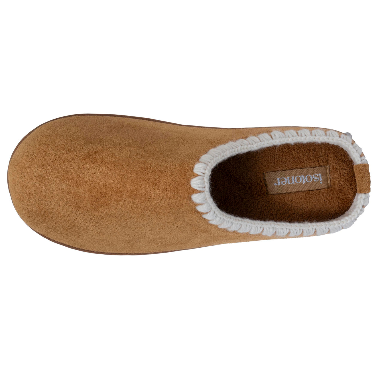 Zapatillas de casa chinelas Mujer plataforma Camel con ribete